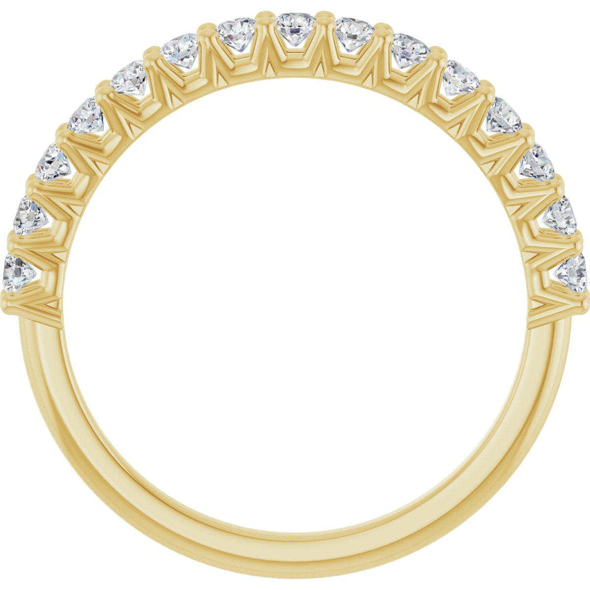 0.45 ctw Natural Diamond Anniversary Band in 14K Yellow Gold