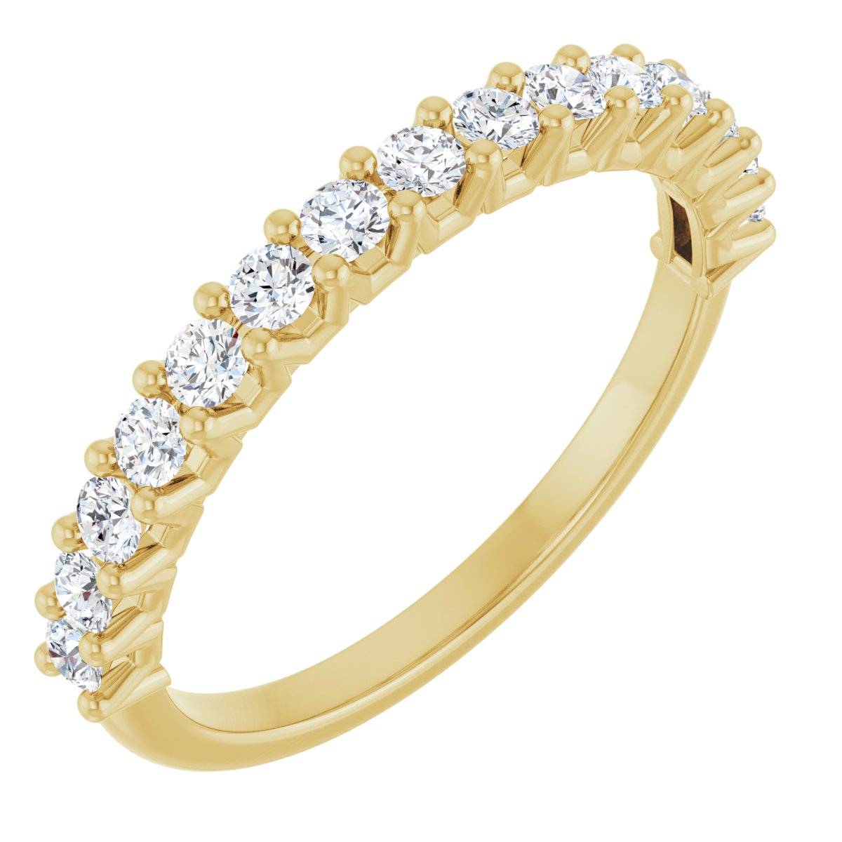 0.45 ctw Natural Diamond Anniversary Band in 14K Yellow Gold