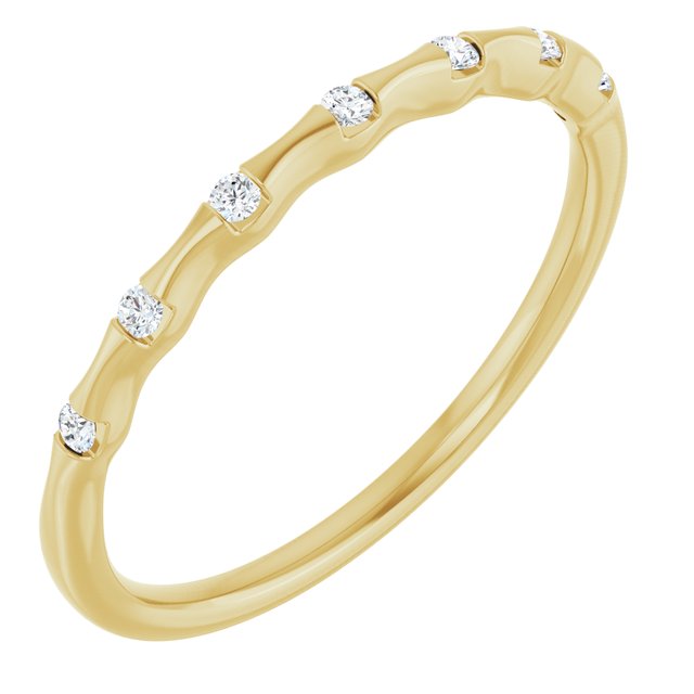 .07 ct Lab-Grown Diamond Stackable Ring in 14K Yellow Gold — view 2