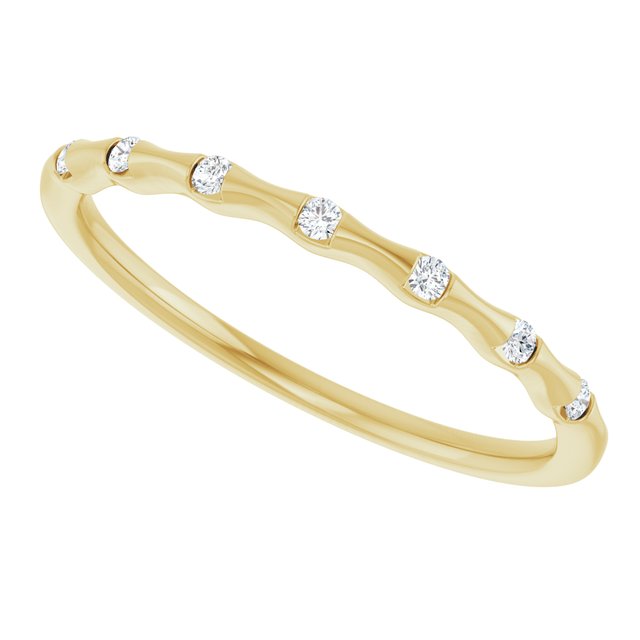 .07 ct Lab-Grown Diamond Stackable Ring in 14K Yellow Gold