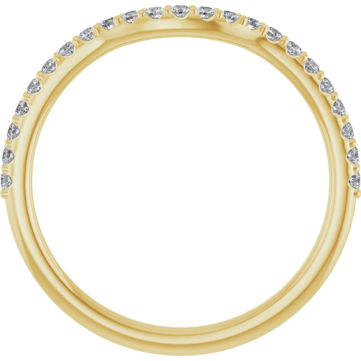 14K Yellow Gold 1/5 CTW Natural Diamond Contour Band