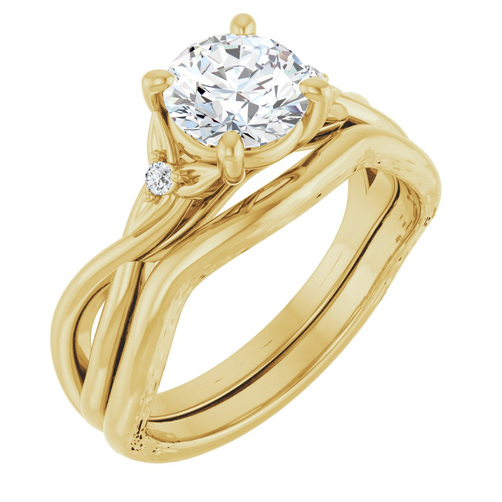 
                  
                    14K Yellow Round 1 ct Engagement Ring
                  
                