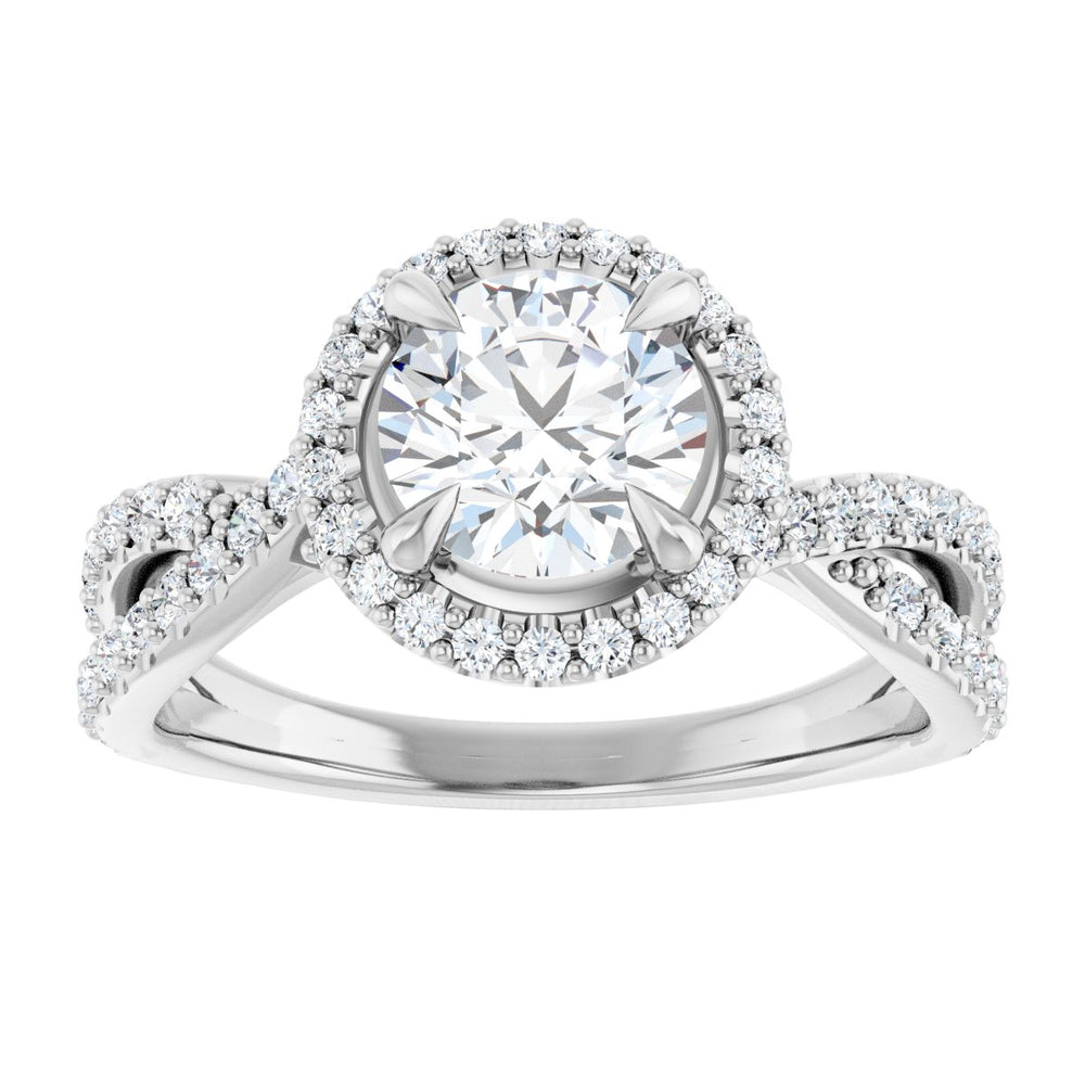 
                  
                    14K White Round 1 ct Engagement Ring
                  
                