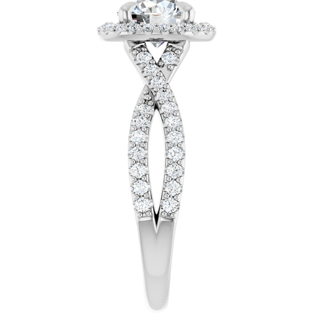 
                  
                    14K White Round 1 ct Engagement Ring
                  
                