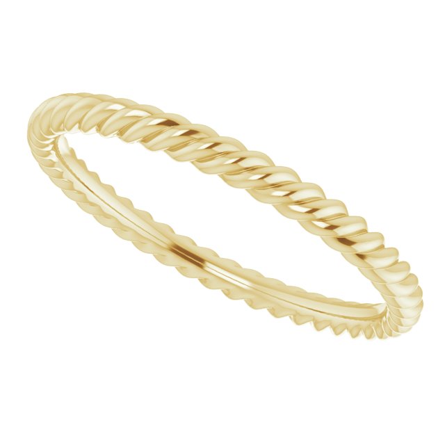 
                  
                    14K Yellow 2 mm Skinny Rope Band Size 7
                  
                