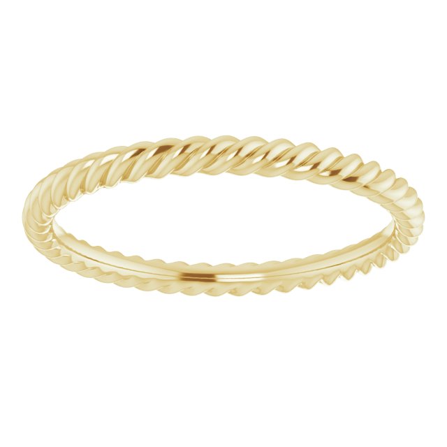 
                  
                    14K Yellow 2 mm Skinny Rope Band Size 7
                  
                