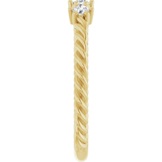 
                  
                    14K Yellow 1/5 CTW Natural Diamond Rope Anniversary Band
                  
                