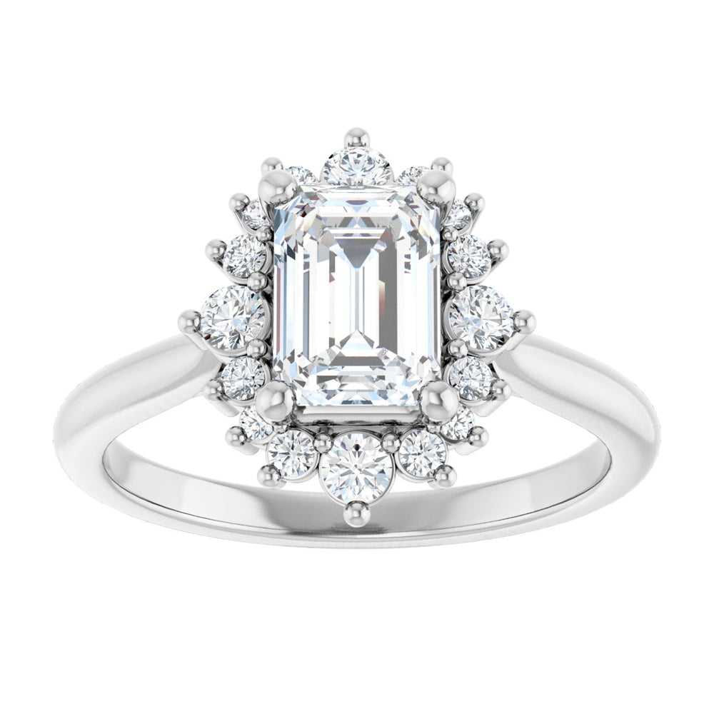 
                  
                    14K White Emerald 1 1/4 ct Engagement Ring
                  
                