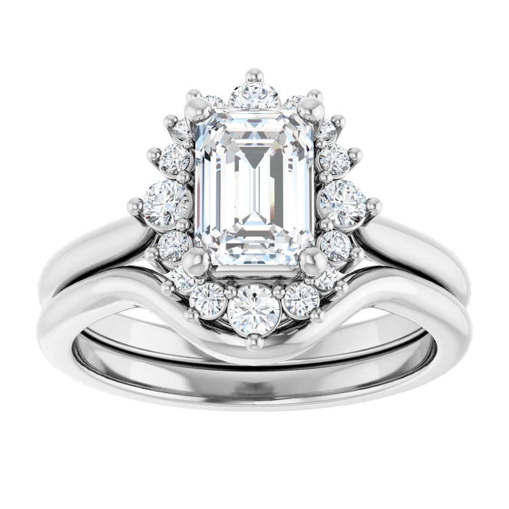 
                  
                    14K White Emerald 1 1/4 ct Engagement Ring
                  
                