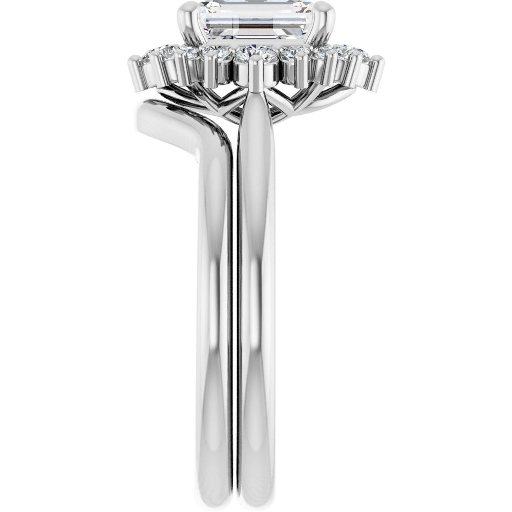 
                  
                    14K White Emerald 1 1/4 ct Engagement Ring
                  
                