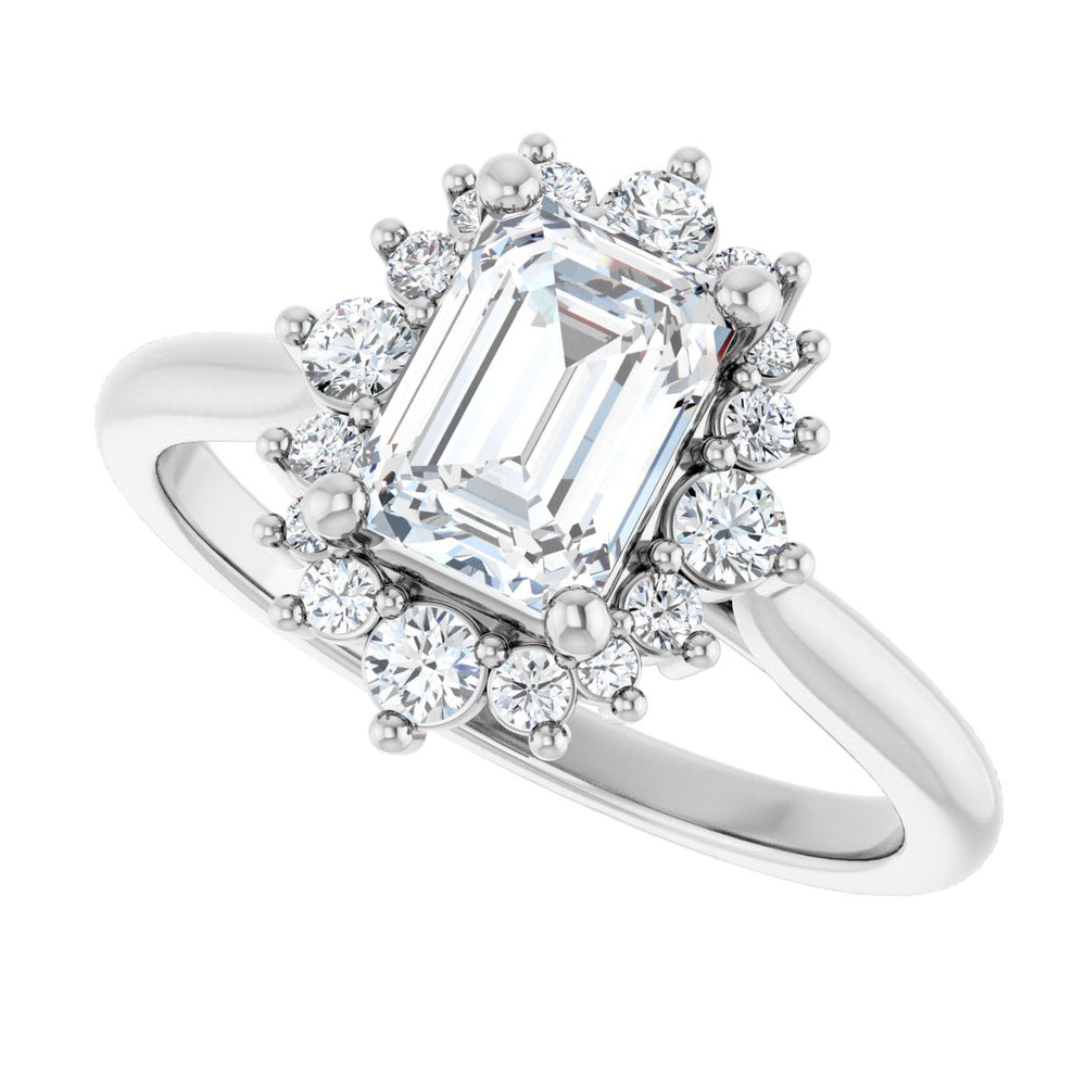 
                  
                    14K White Emerald 1 1/4 ct Engagement Ring
                  
                