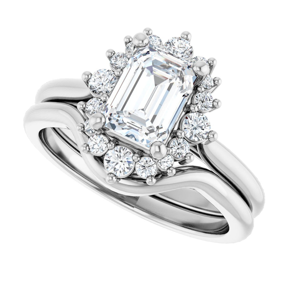 
                  
                    14K White Emerald 1 1/4 ct Engagement Ring
                  
                