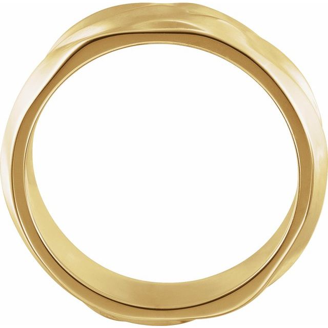 14K Yellow 6 mm Textured Band Size 10