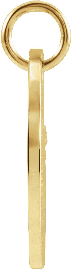 14K Yellow Gold 16.5 mm Sagittarius Zodiac Disc Charm/Pendant
