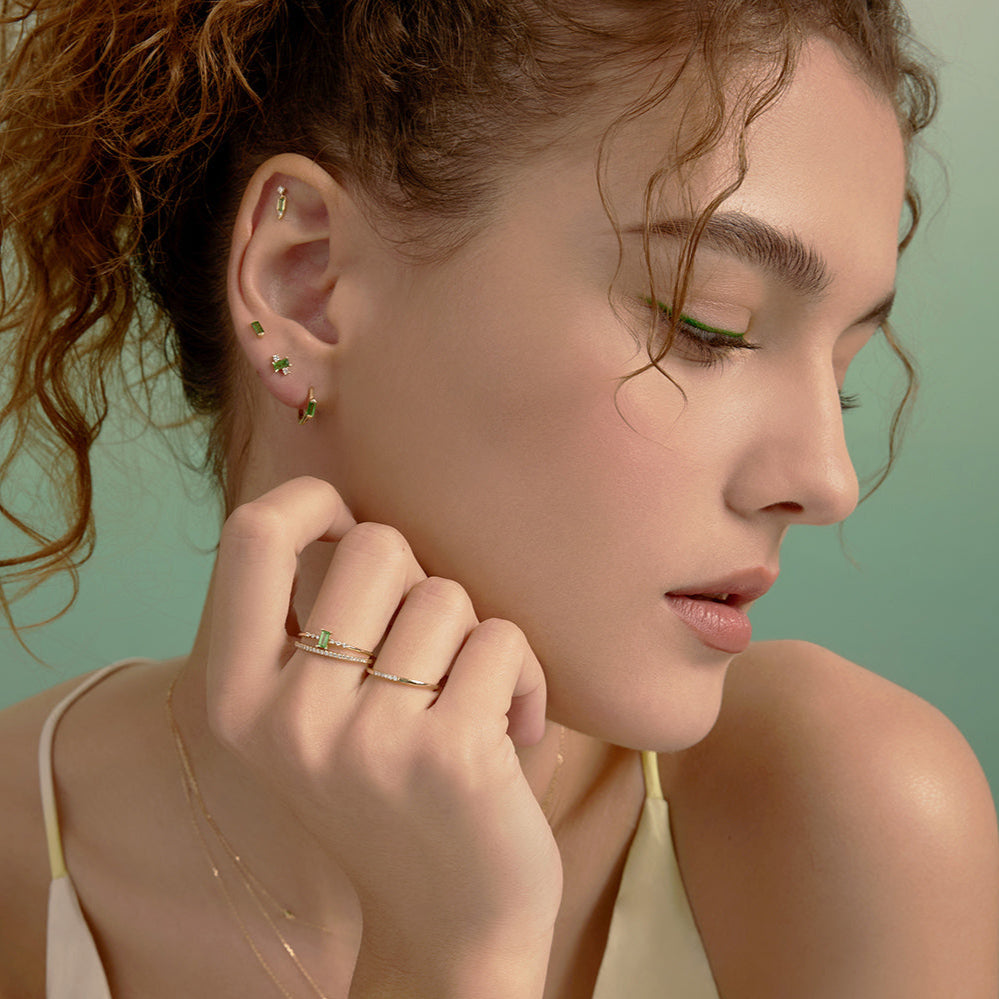 JOVIE | Tsavorite and Lab-Grown Diamond Ring
