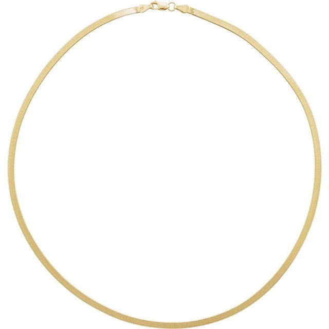 14K Yellow Gold 2.8 mm Flexible Herringbone 16