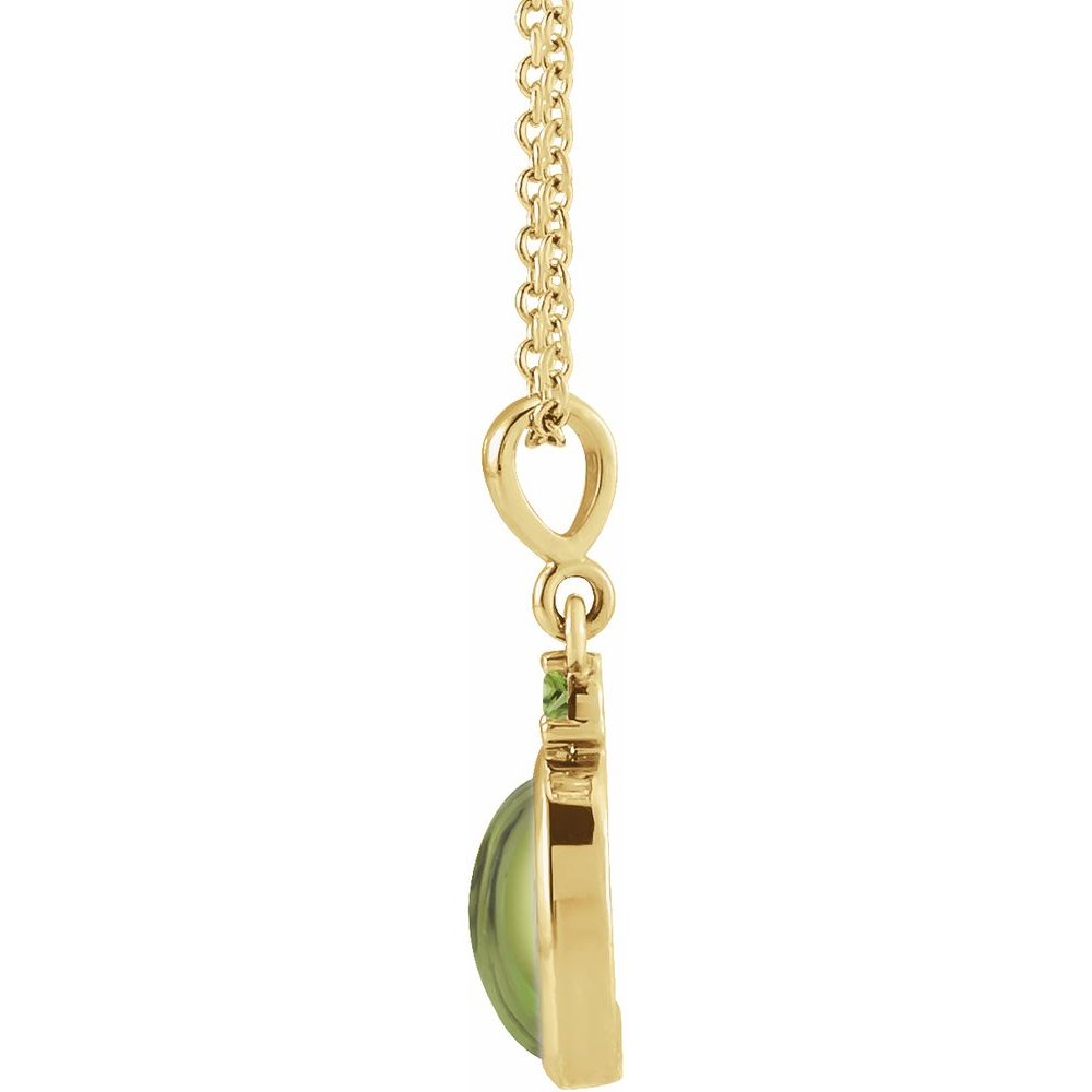 14K Yellow 5x3 mm Natural Peridot 18" Necklace