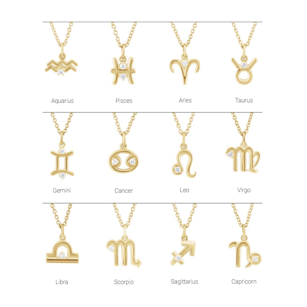 
                  
                    14k Yellow Accented Zodiac Necklace
                  
                