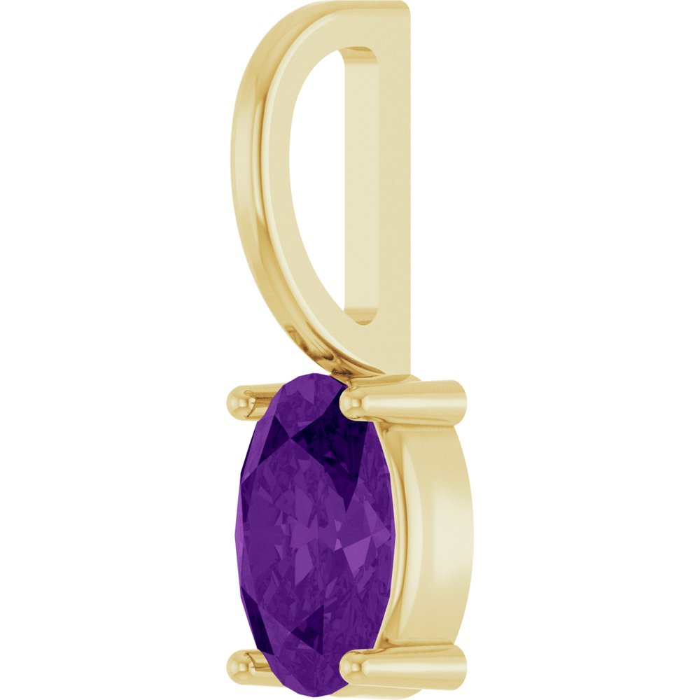 
                  
                    14K Yellow 6x4 mm Natural Amethyst Charm/Pendant
                  
                