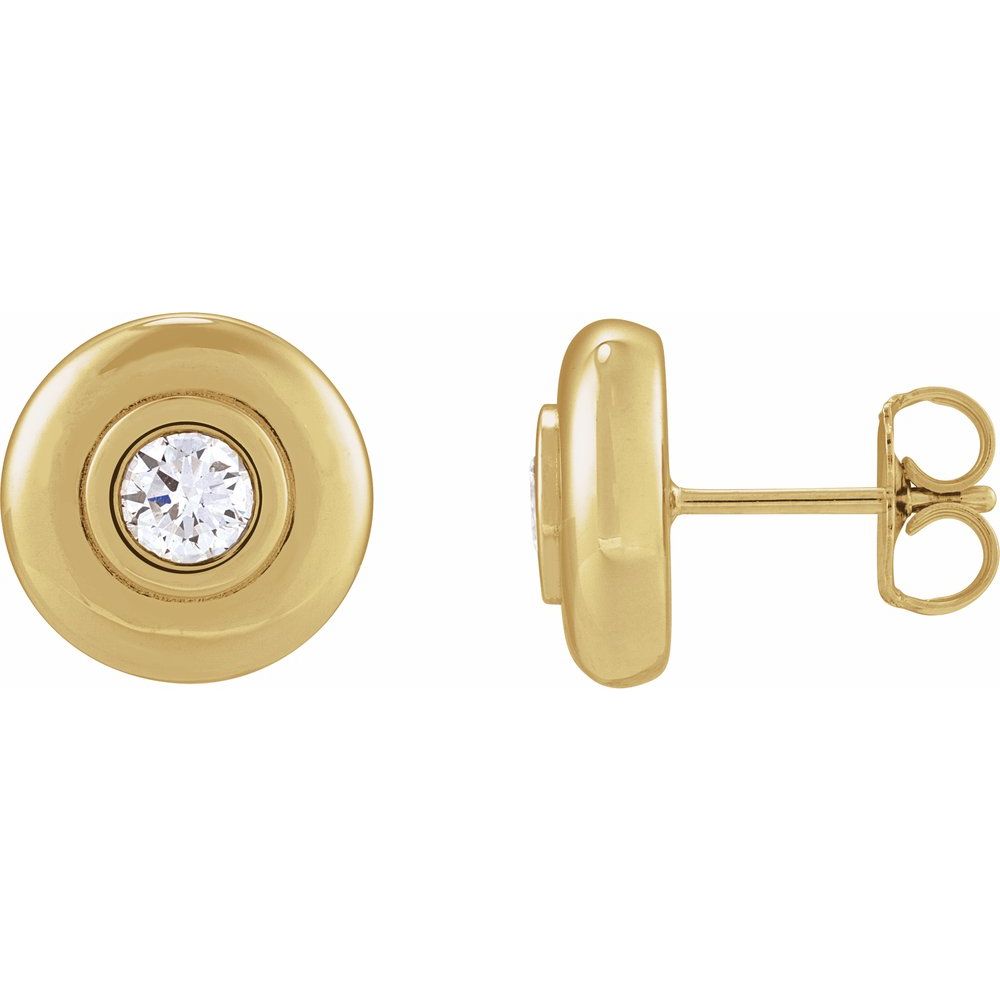 14K Yellow 1/2 CTW Lab-Grown Diamond Earrings