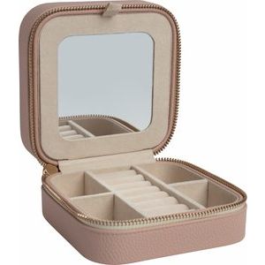 Blush Jewelry Travel Case with Mirror