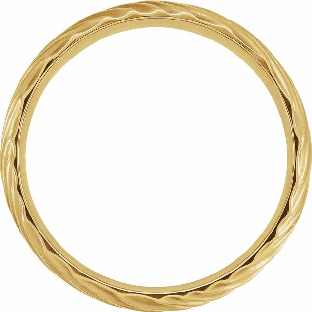 14K Yellow 6 mm Textured Band Size 10