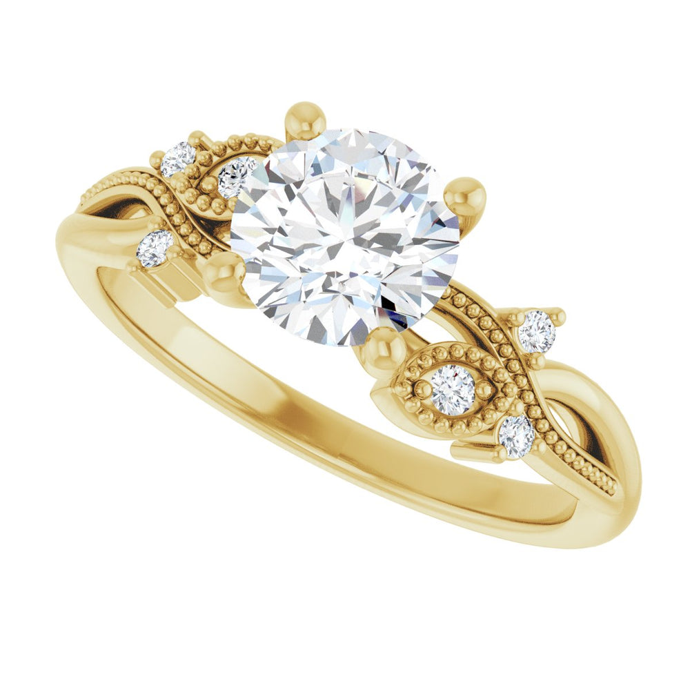 
                  
                    14K Yellow Round 1 ct Engagement Ring
                  
                