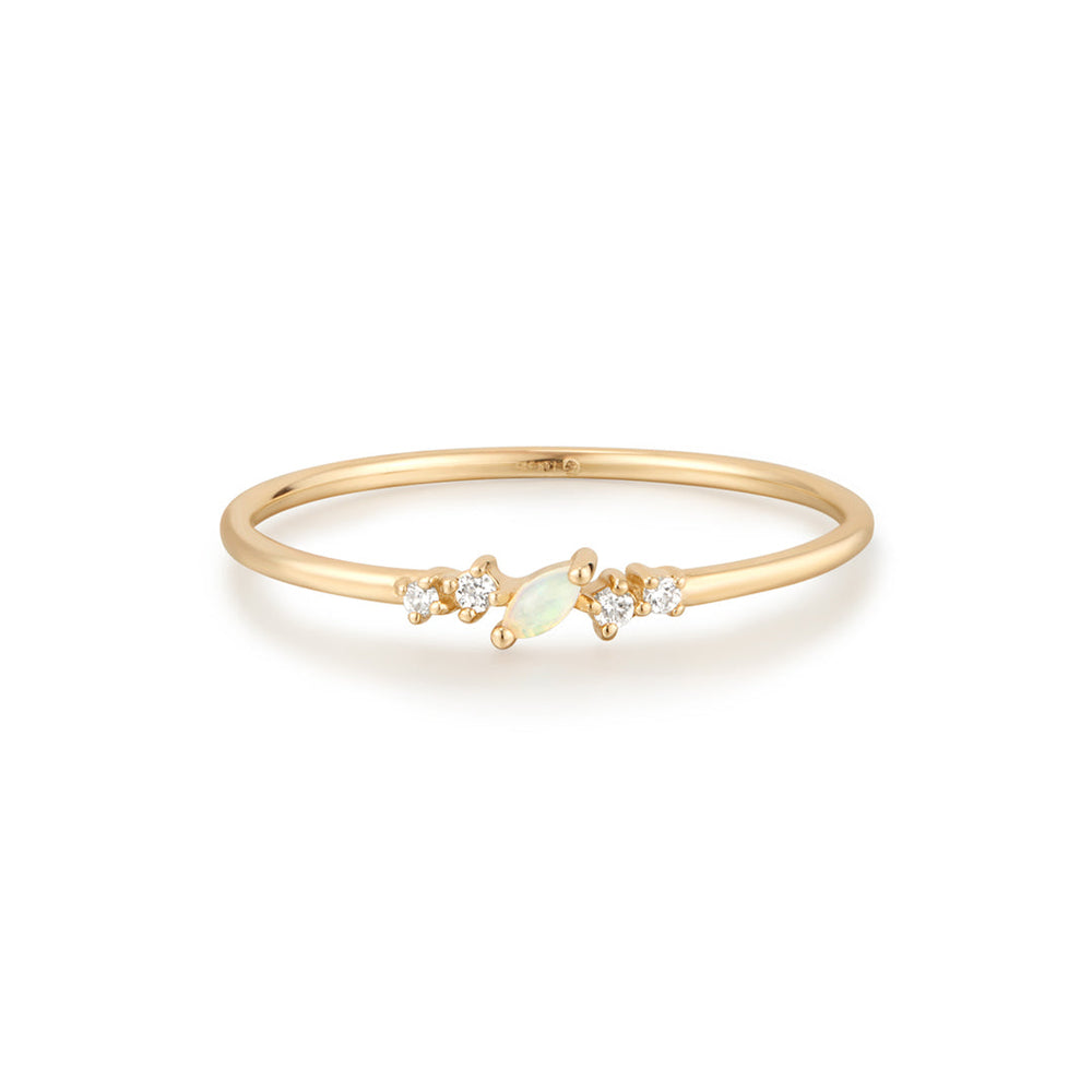 ZEPHYR | Opal and Lab Grown Diamond Ring