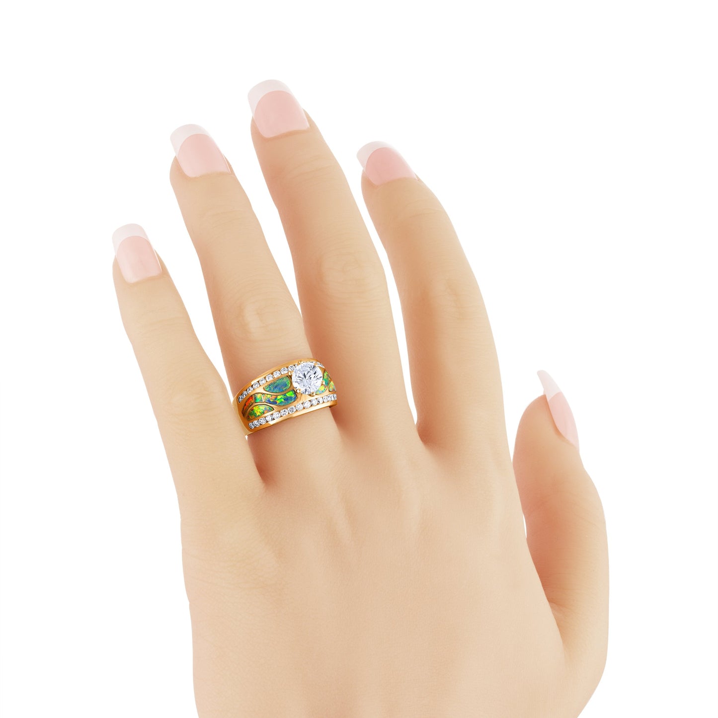 Australian Opal Azure Majesty Ring