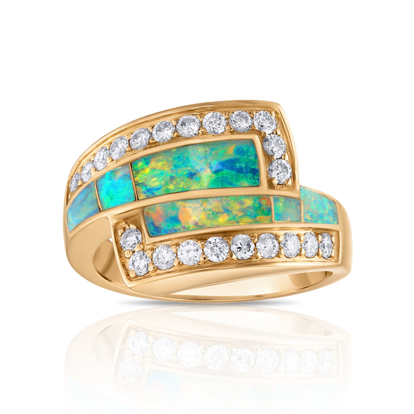 Australian Opal Buckle Ring