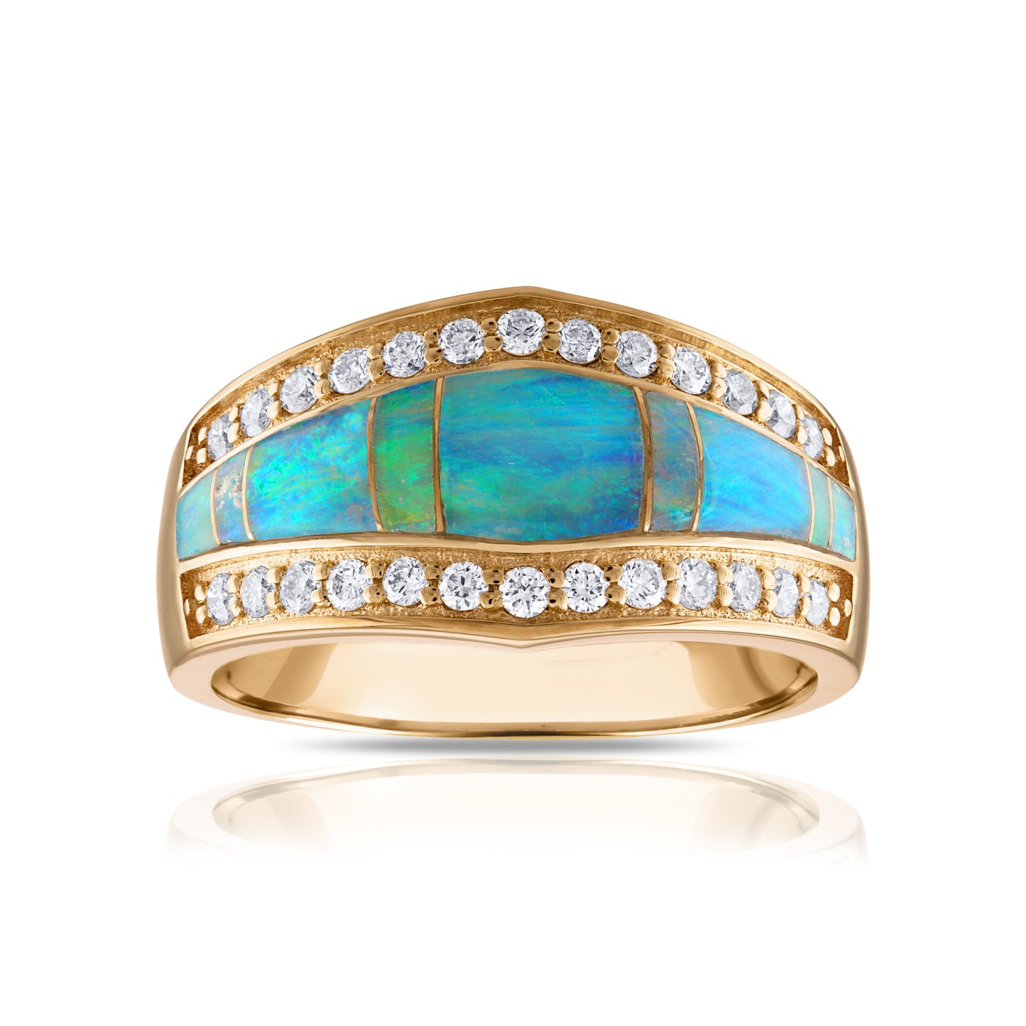 Australian Opal Celestial Horizon Ring
