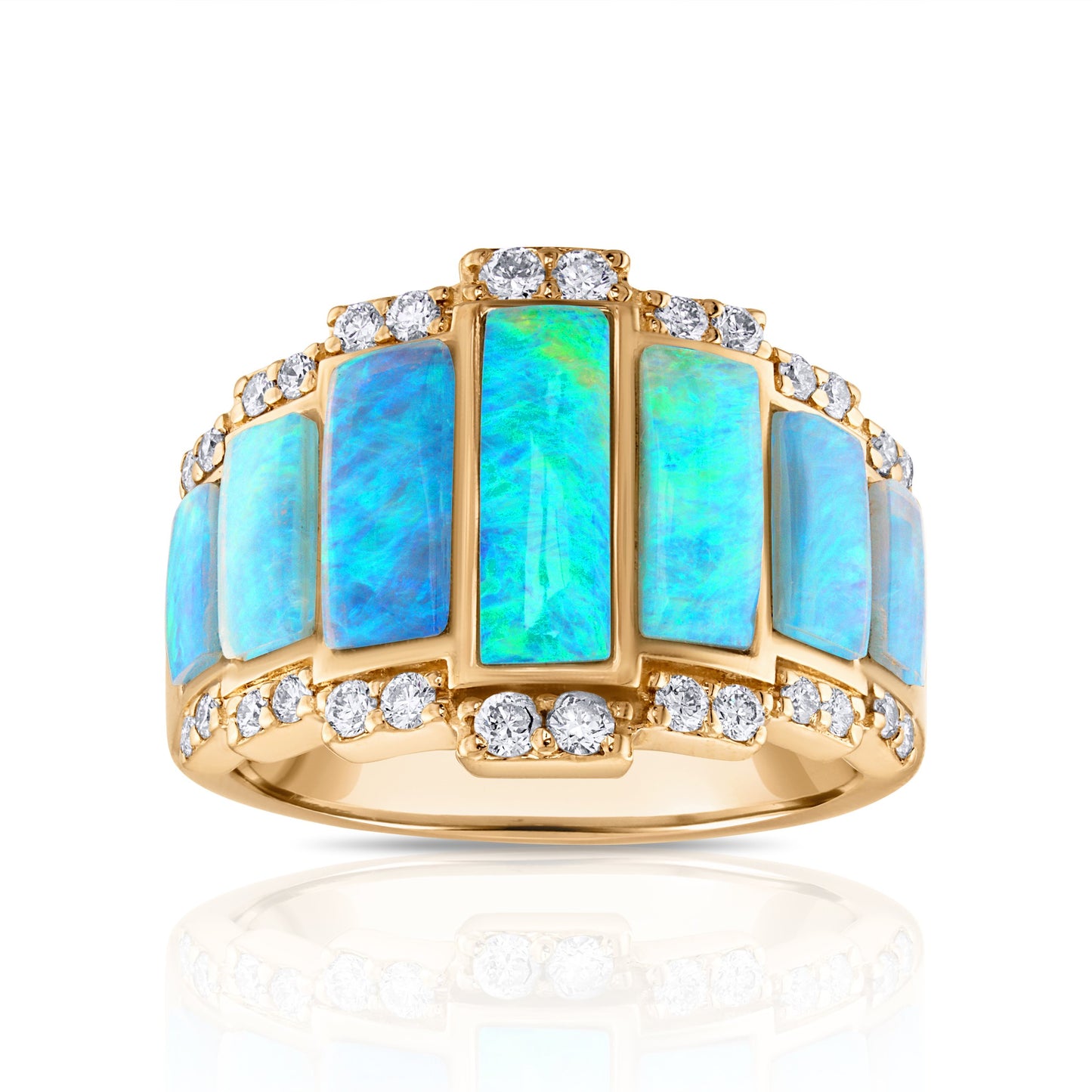 Australian Opal Infinity Crown Ring