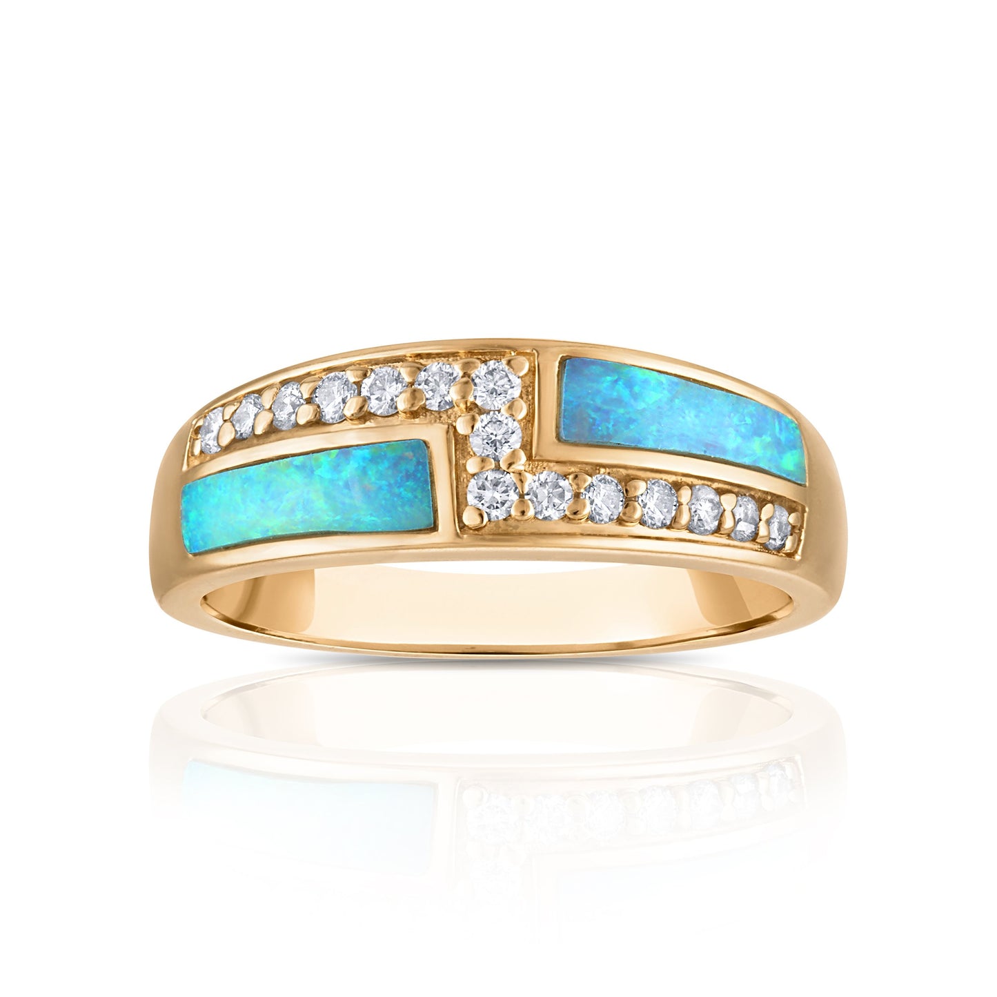 Australian Opal Meridian Ring