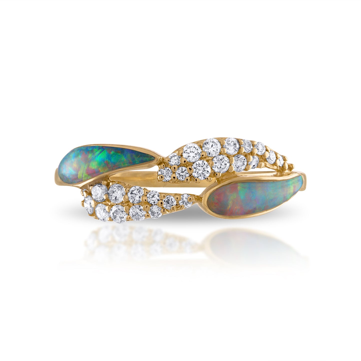 Australian Opal Ocean Ember Ring