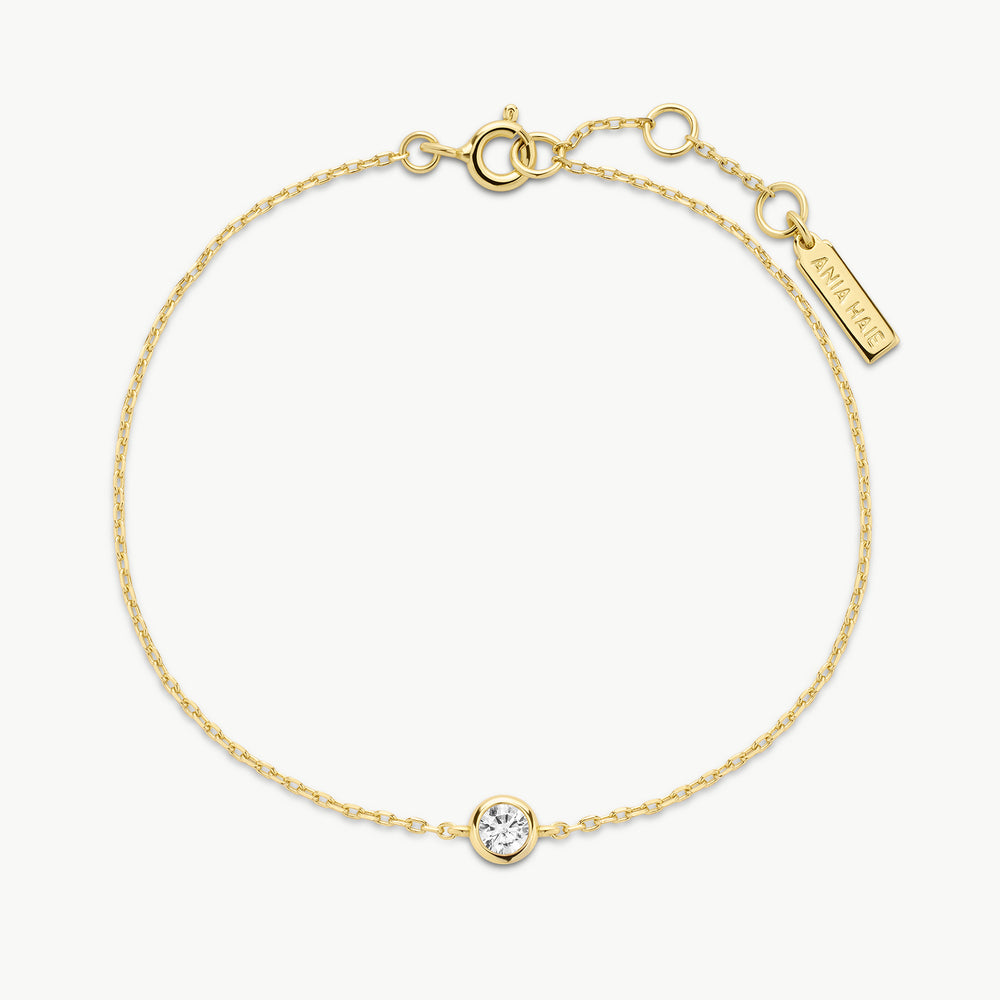 Gold Just You Solitaire Bracelet