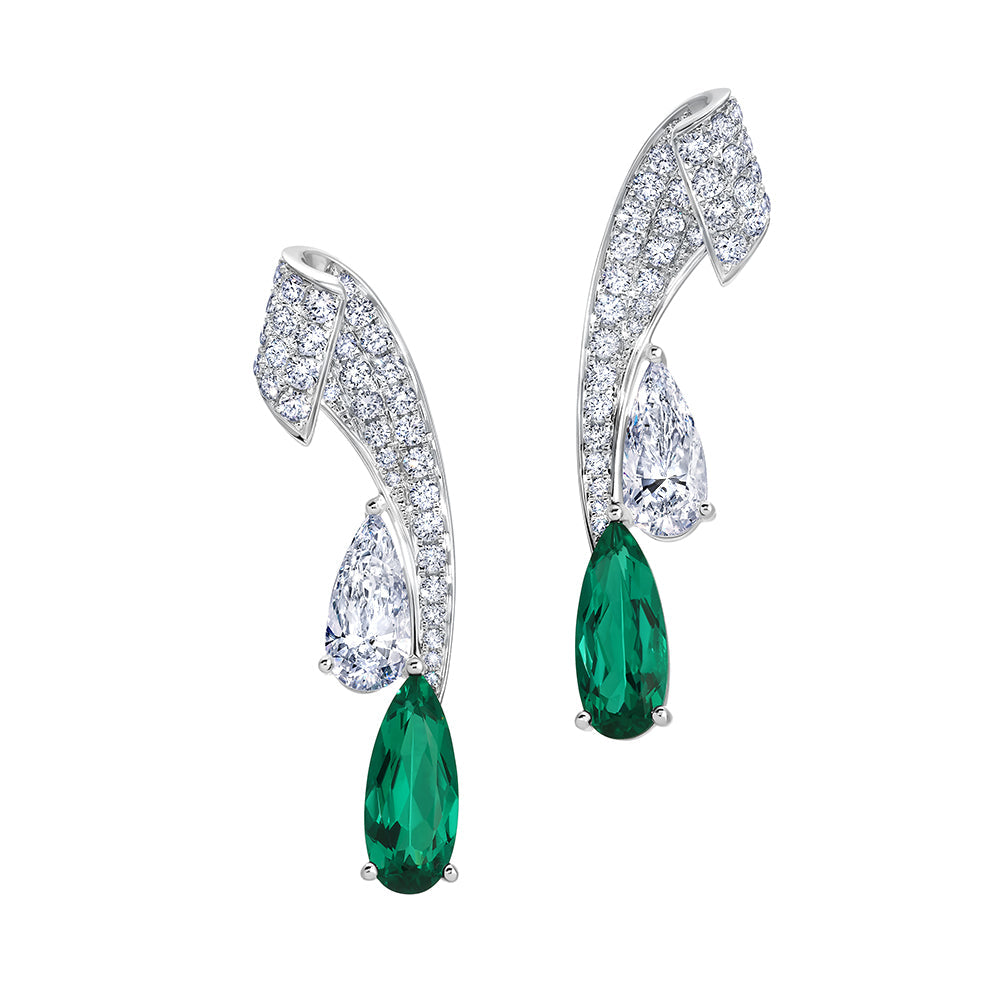 Emerald & Diamond Earrings