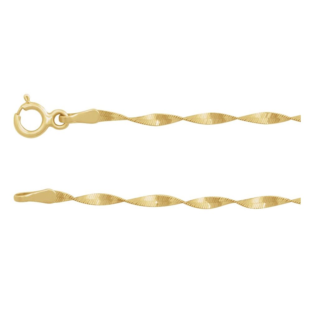 
                  
                    14K Yellow 1.6 mm Twisted Herringbone 18" Chain
                  
                