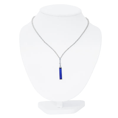 Blue Sapphire & Diamond Necklace