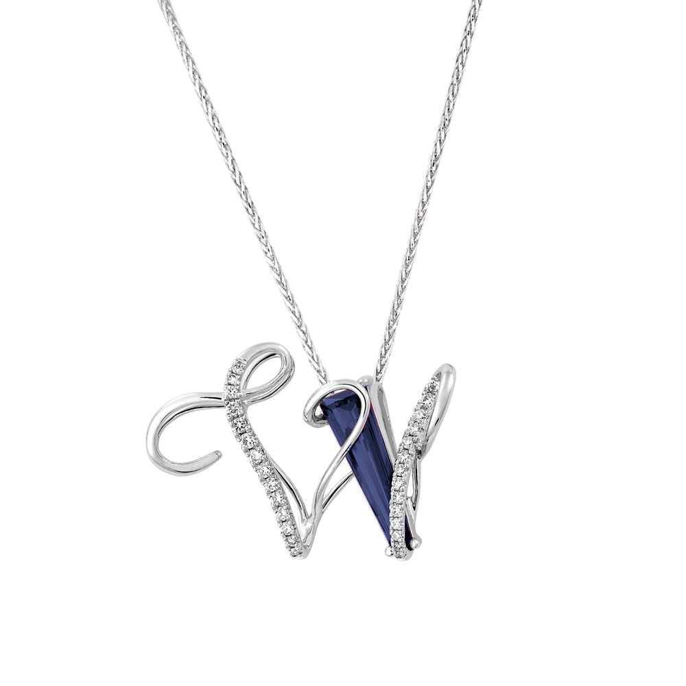 
                  
                    Silver Initial A-Z Gemstone Pendant
                  
                