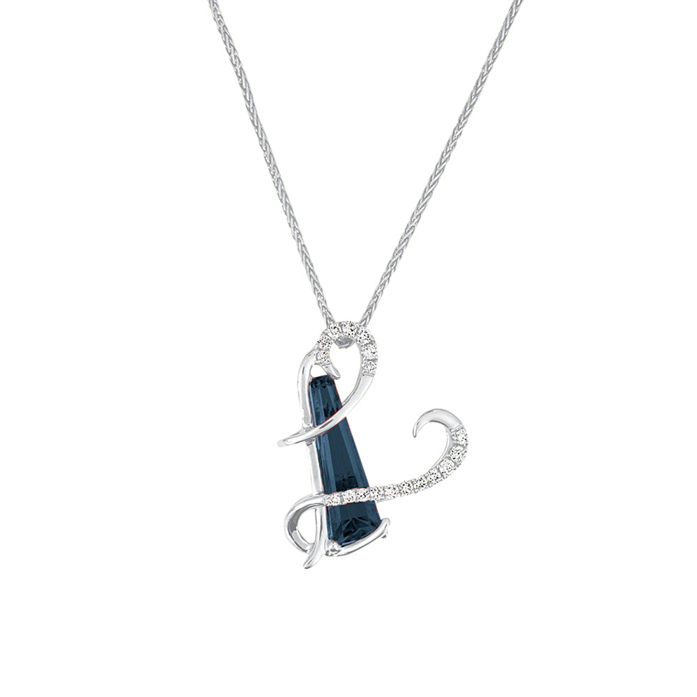 
                  
                    Silver Initial A-Z Gemstone Pendant
                  
                