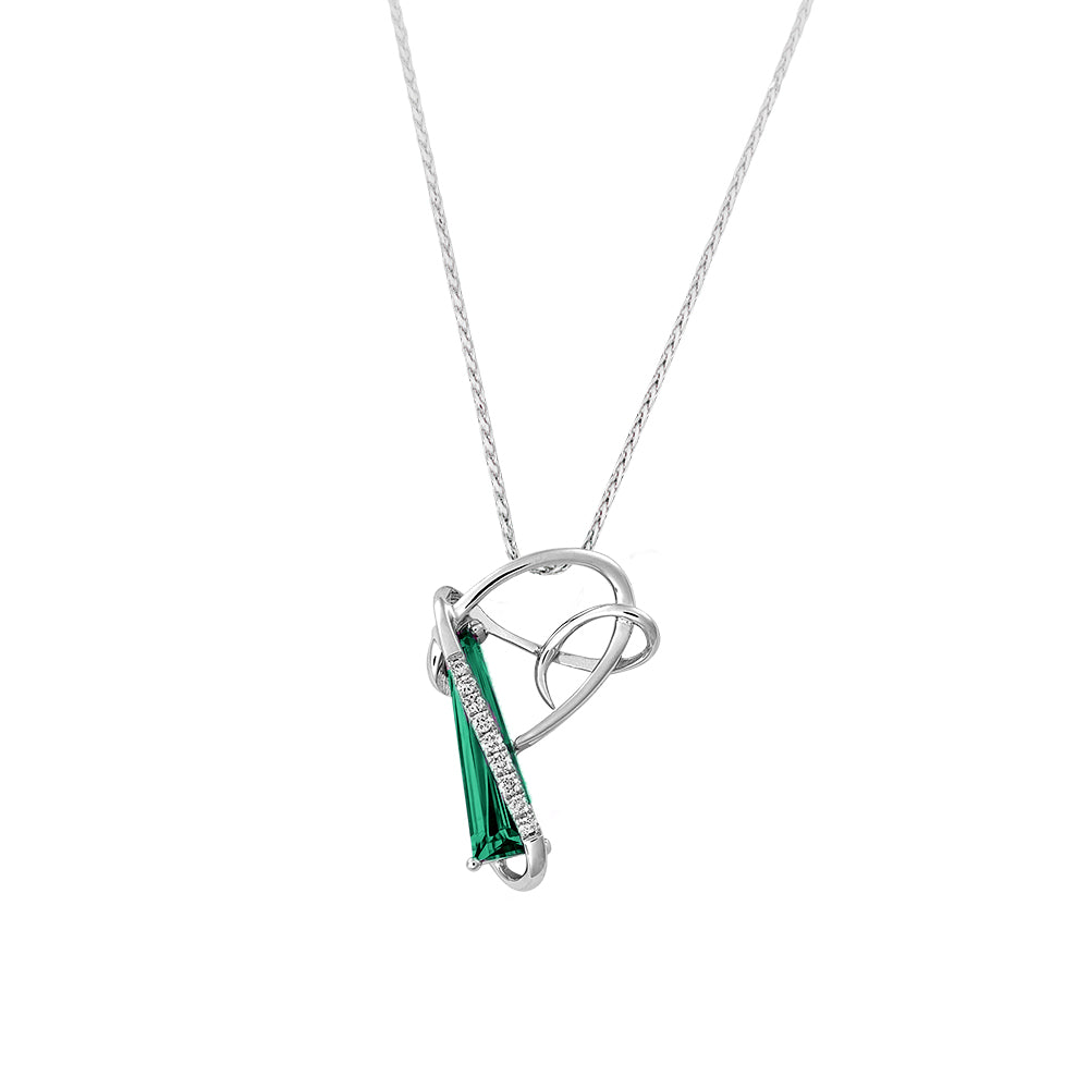 
                  
                    Silver Initial A-Z Gemstone Pendant
                  
                