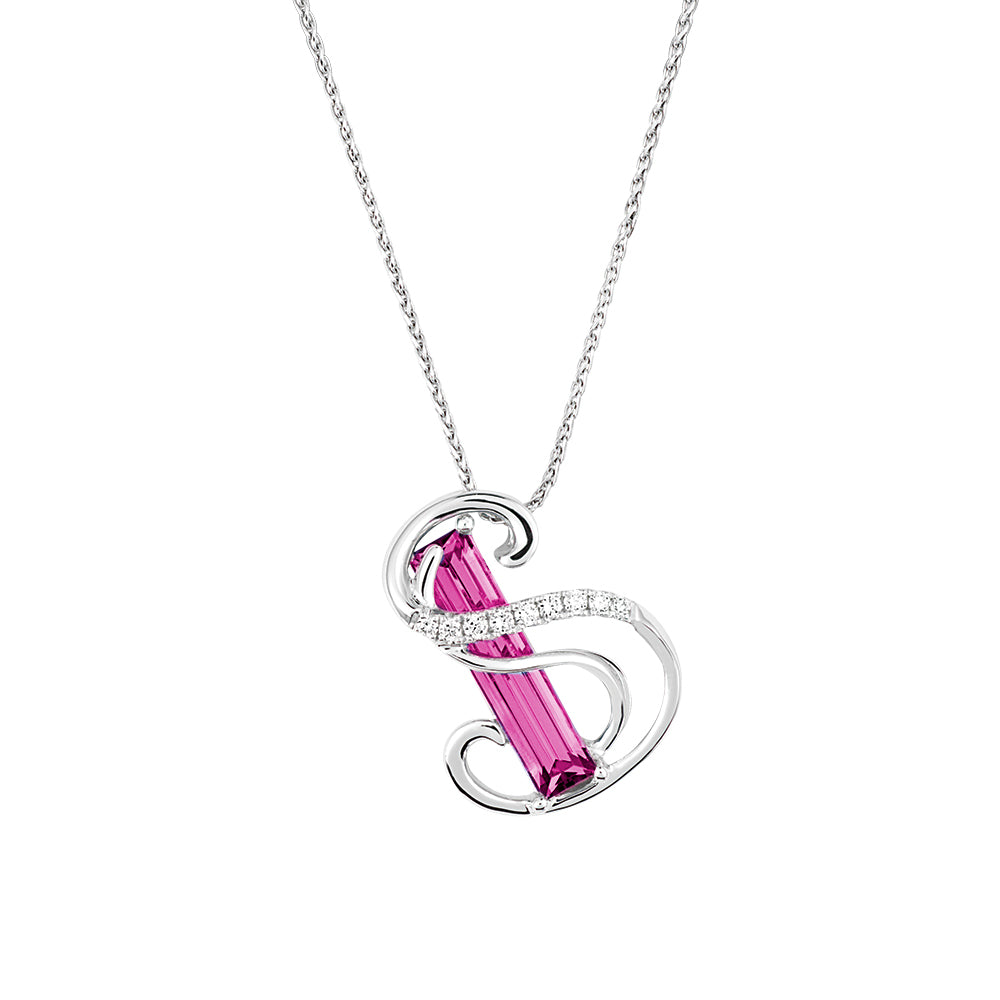 
                  
                    Silver Initial A-Z Gemstone Pendant
                  
                