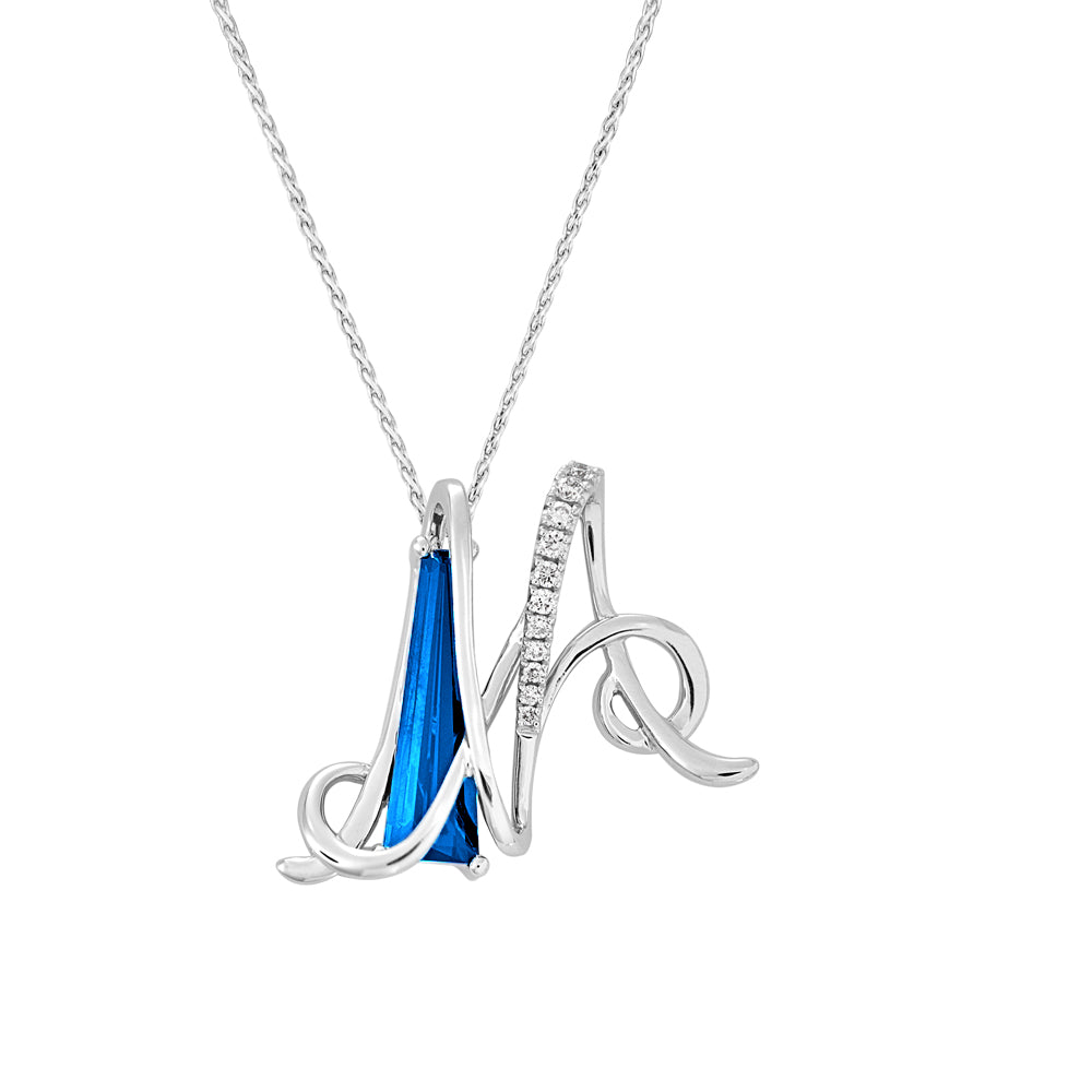 
                  
                    Silver Initial A-Z Gemstone Pendant
                  
                