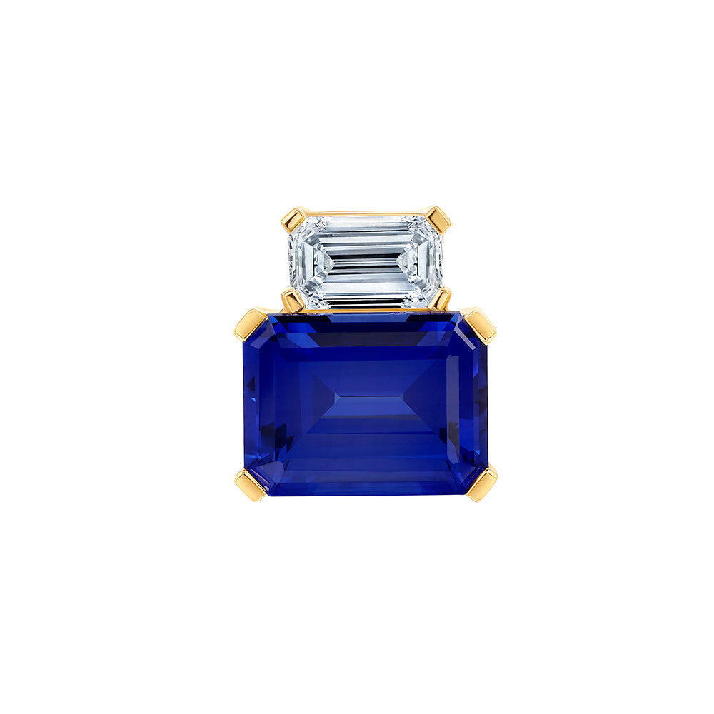 Blue Sapphire & Diamond Pendant(PENDANT ONLY)