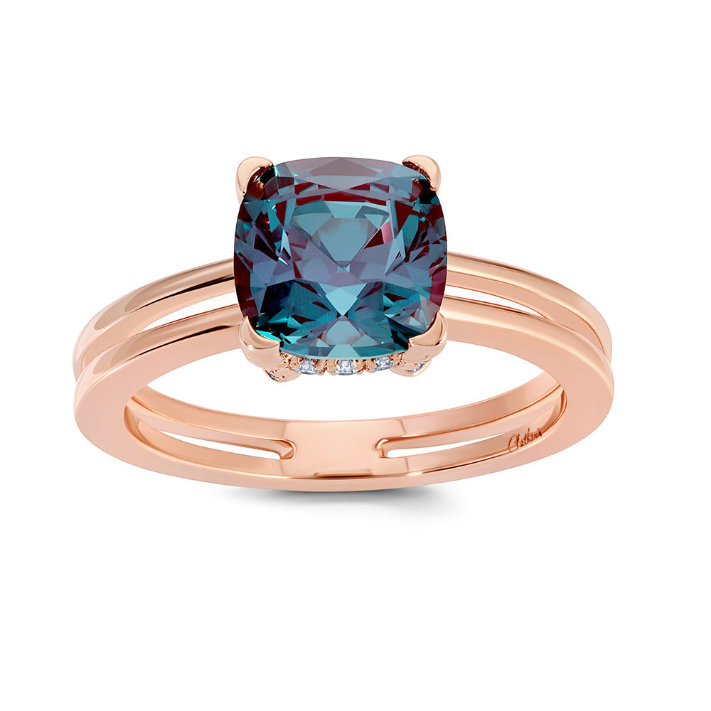 Alexandrite & Diamond Ring