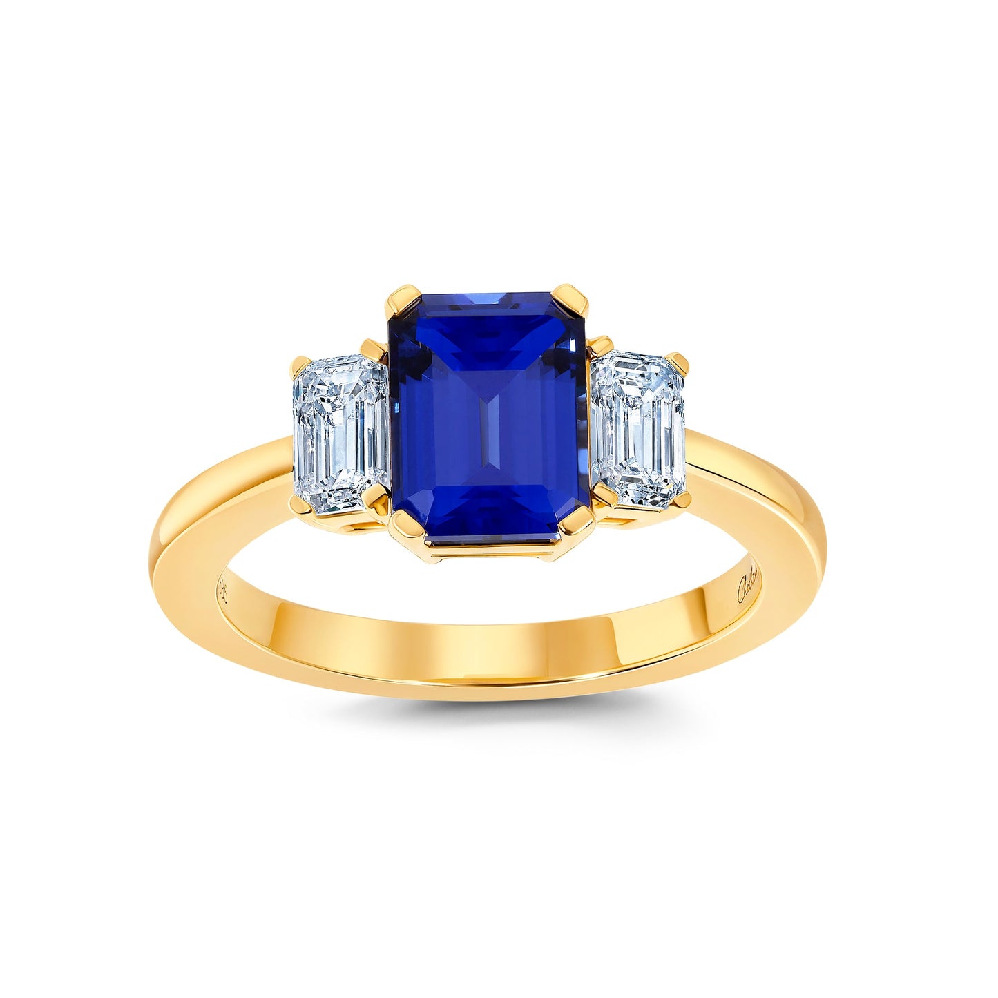 Blue Sapphire & Diamond Ring