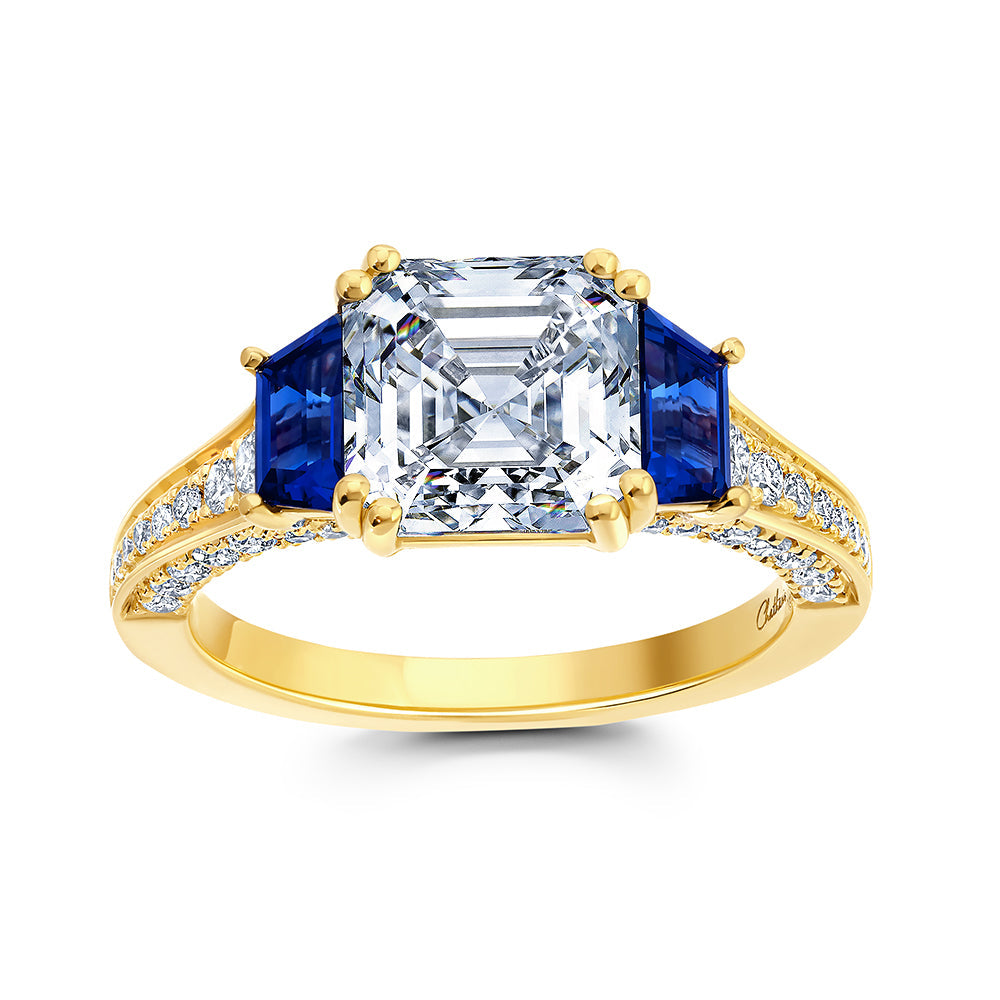 Blue Sapphire & Diamond Ring