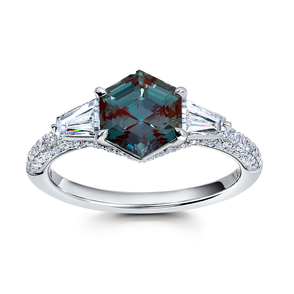 Alexandrite & Diamond Ring
