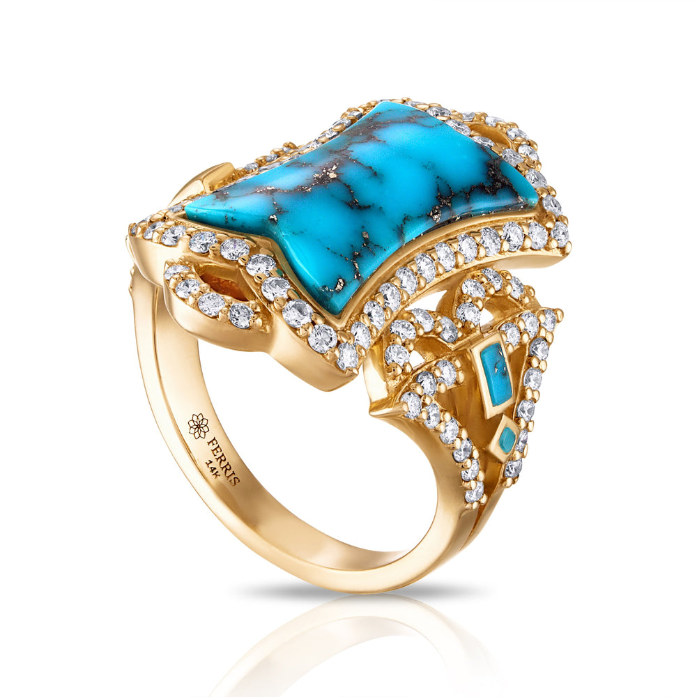 
                  
                    Kingman Turquoise Empire Blue Ring
                  
                