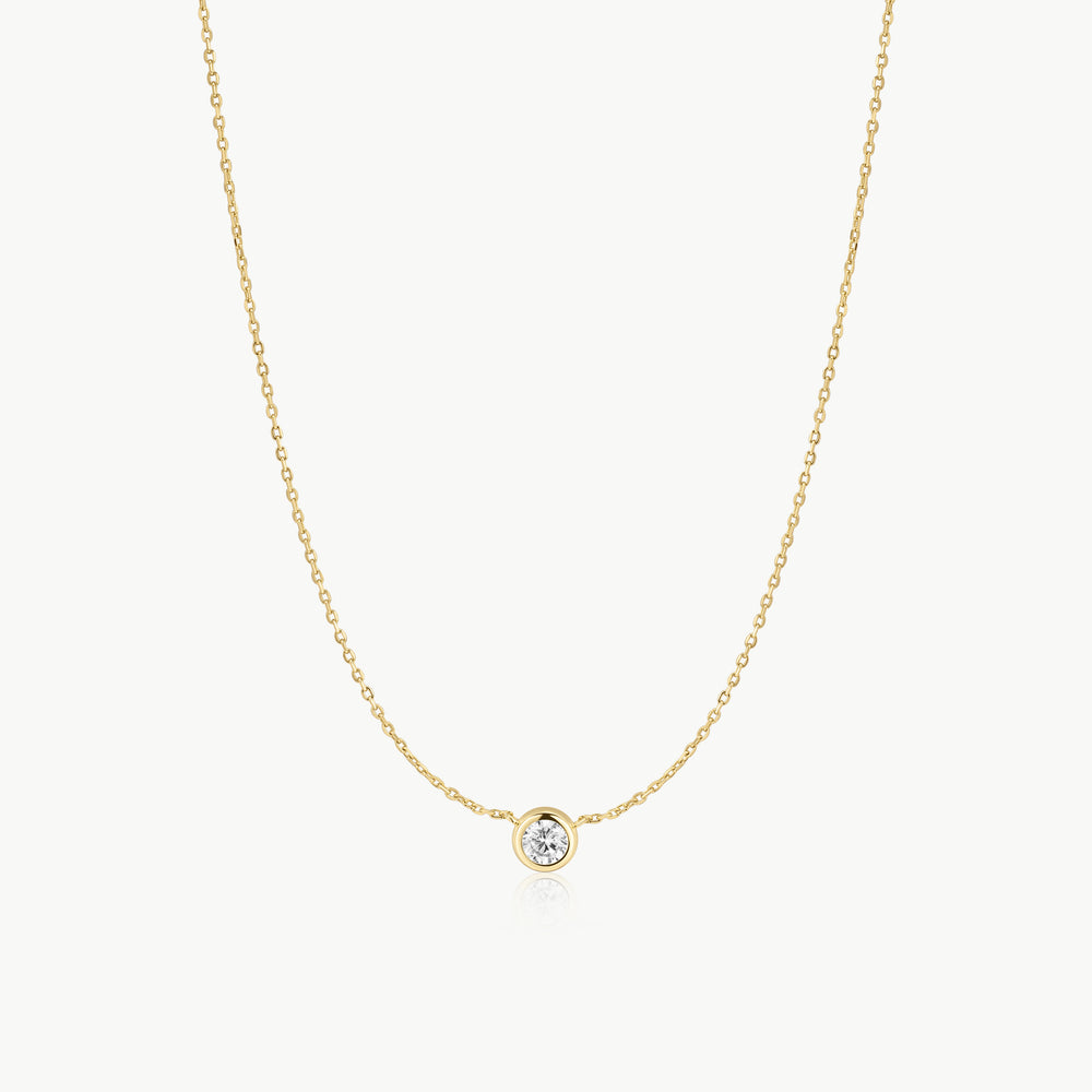 Gold Just You Solitaire Necklace